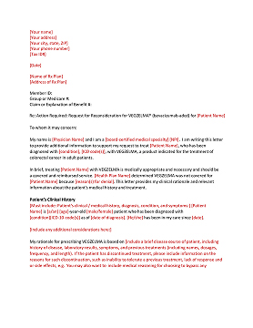 Letter of Appeal